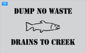 Stencil Plus Storm Drain .010 Storm Drain Stencil - Dump No Waste-Fish Image-Drains to Creek