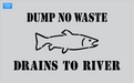 Stencil Plus Storm Drain .010 Storm Drain Stencil - Dump No Waste-Fish Image-Drains to River