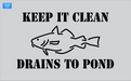 Stencil Plus Storm Drain .010 Storm Drain Stencil - Keep It Clean-Fish Image-Drains to Pond