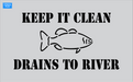Stencil Plus Storm Drain .010 Storm Drain Stencil - Keep It Clean-Fish Image-Drains to River