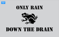 Stencil Plus Storm Drain .010 Storm Drain Stencil - Only Rain - Frog Image- Down the Drain