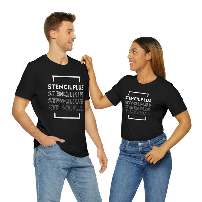 Stencil Plus T-Shirt Stencil Plus Repeater Logo - Unisex Jersey Short Sleeve Tee