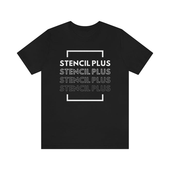Stencil Plus T-Shirt Black / S Stencil Plus Repeater Logo - Unisex Jersey Short Sleeve Tee