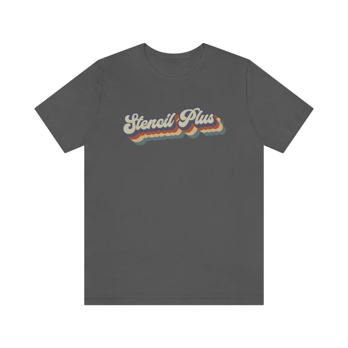 Stencil Plus T-Shirt Asphalt / S Stencil Plus Retro Design Short Sleeve Tee