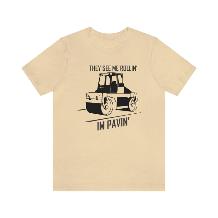Stencil Plus T-Shirt Soft Cream / S "They See Me Rollin'" - Unisex Jersey Short Sleeve Tee