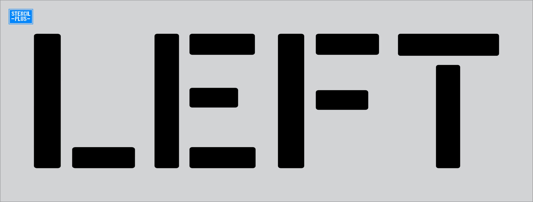 12" Left/Word Stencil/Pavement Marking — Stencil Plus