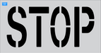 Stencil Plus Word Stencil .060 18" Word - STOP Parking Lot Pavement Marking Stencil