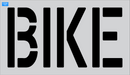 Stencil Plus Word Stencil .060 24" x 12" Word - BIKE Parking Lot Pavement Marking Stencil