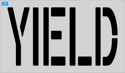 Stencil Plus Word Stencil .060 24" x 12" Word - YIELD Parking Lot Pavement Marking Stencil