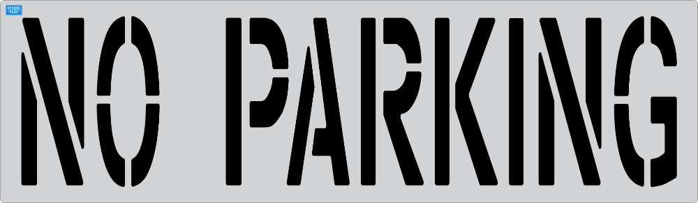 Stencil Plus Word Stencil .060 24" x 9" Word - NO PARKING Parking Lot Pavement Marking Stencil