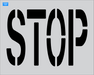 Stencil Plus Word Stencil .060 36" x 12" Word - STOP Parking Lot Pavement Marking Stencil