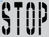 Stencil Plus Word Stencil .060 48" x 12" Word - STOP Parking Lot Pavement Marking Stencil