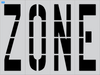 Stencil Plus Word Stencil .060 48" x 12" Word - ZONE Parking Lot Pavement Marking Stencil