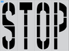 Stencil Plus Word Stencil .060 60" x 16" Word - STOP Parking Lot Pavement Marking  Stencil